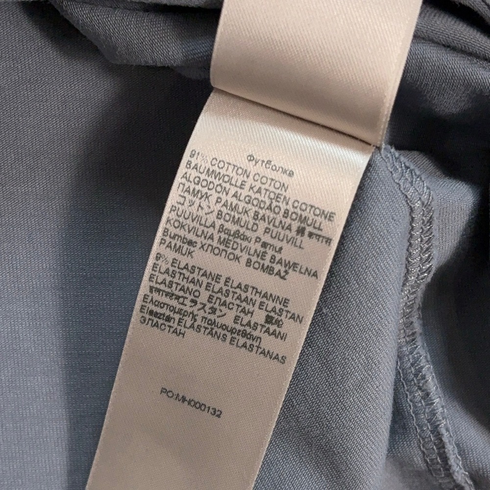 7 For All Mankind Luxe Performance T-Shirt Men's M Dusty Blue Stretch *Mark* - Picture 14 of 16